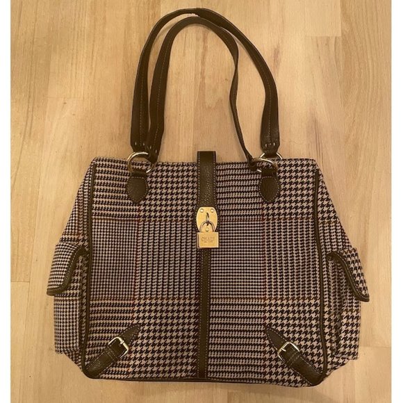 Chaps Handbags - Chaps sophisticated houndstooth bag/purse